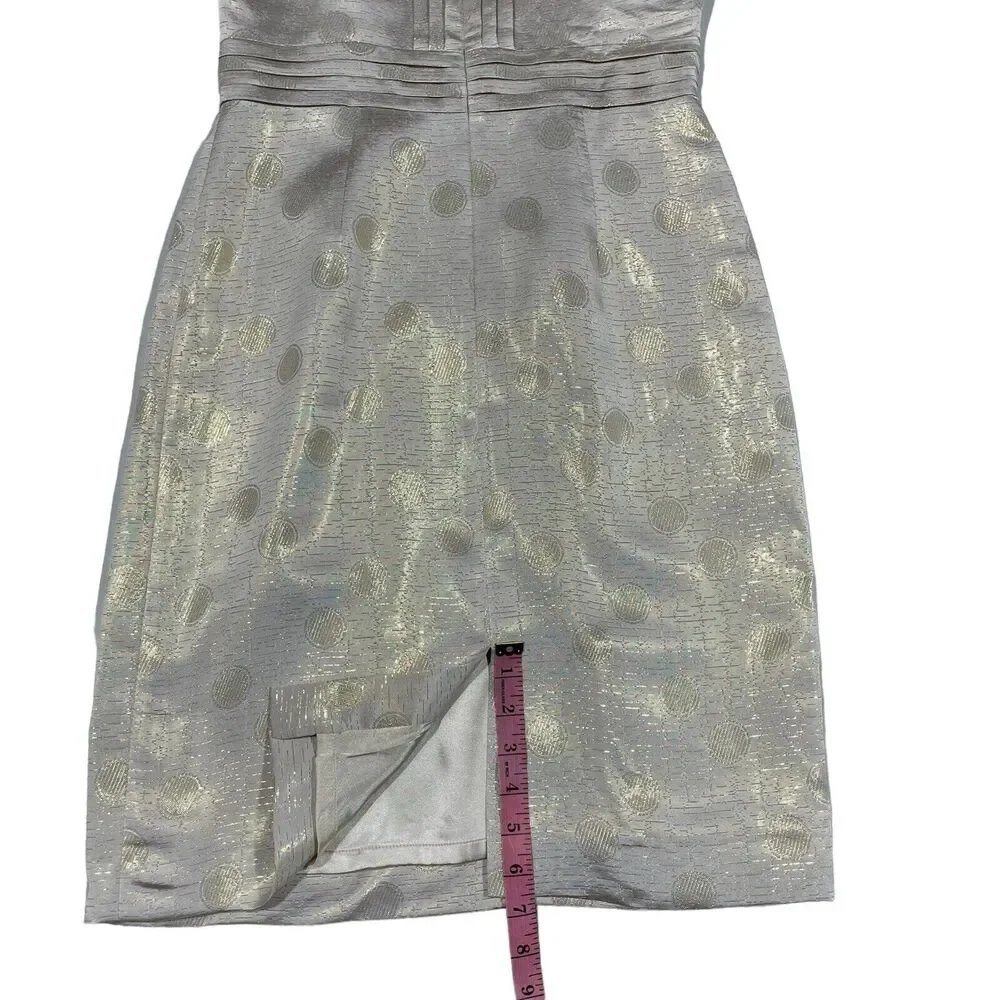 ANTONIO MELANI silk Sheath Dress Women 4 Halter Slimming Quiet Luxury Comfort - Picture 8 of 11